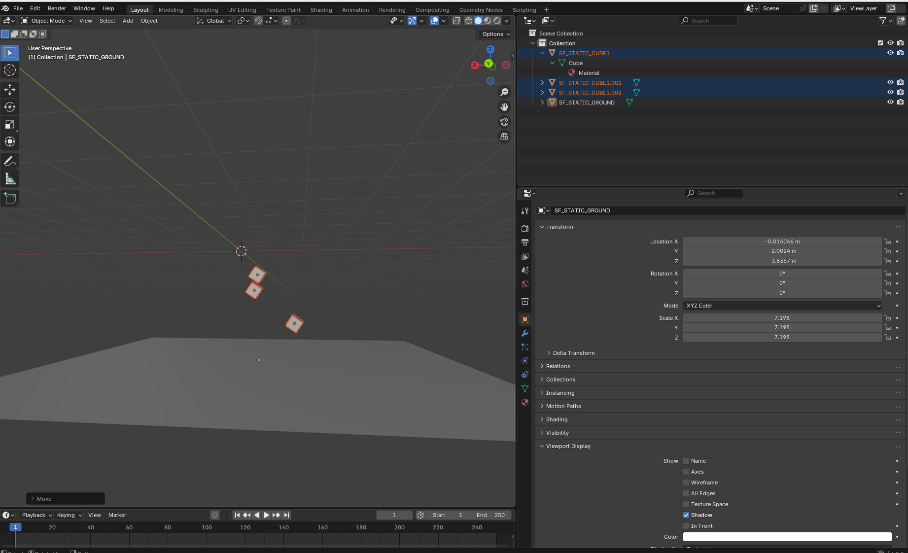 Blender scene for simulation authoring